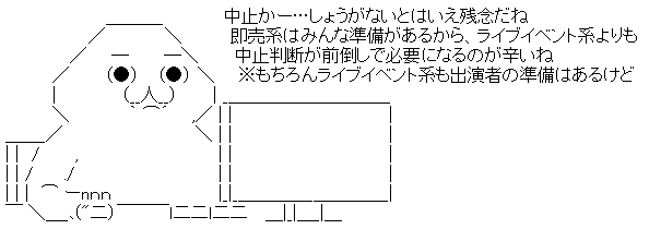 ワンダーフェスティバル2020秋の開催中止について残念