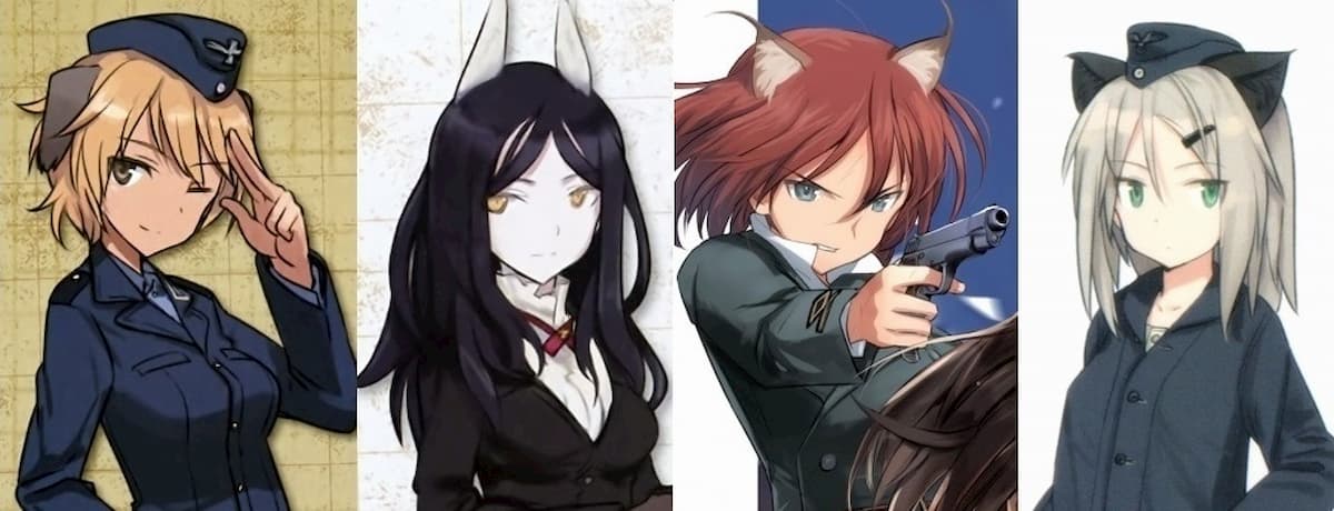 ヴァルトルート・クルピンスキー中尉、コンスタンティア・カンタクジノ予備大尉、アドリアーナ・ヴィスコンティ大尉、エルフリーデ・シュライバー少尉