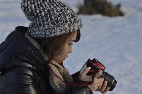 カメラにハマる福圓さん可愛い