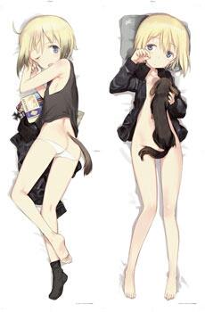 島田フミカネ描き下ろし 寝起きエーリカ抱き枕カバー